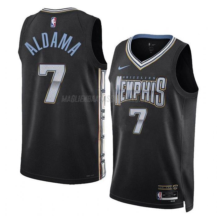 maglia santi aldama memphis grizzlies di 7 uomo city edition 2023 nero