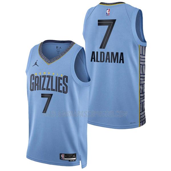 maglia santi aldama memphis grizzlies di 7 uomo statement edition 2023 blu