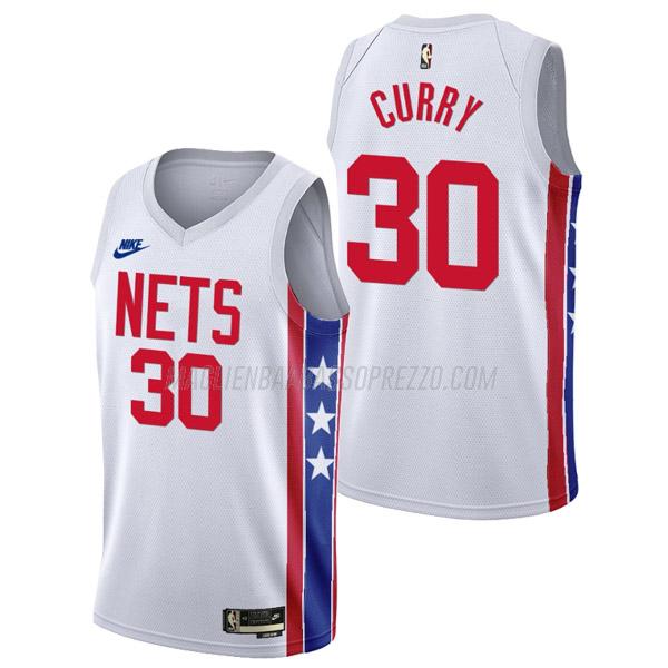 maglia seth curry brooklyn nets di 30 uomo classic edition 2023 bianco