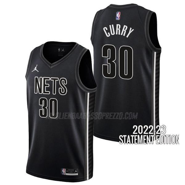 maglia seth curry brooklyn nets di 30 uomo statement edition 2023 nero