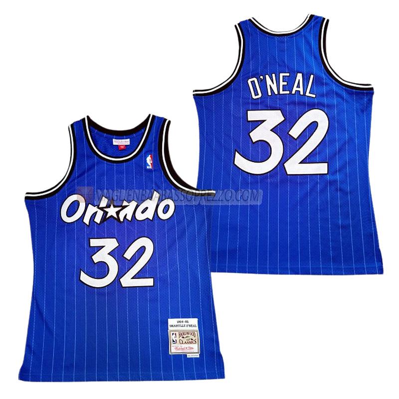 maglia shaquille o'neal orlando magic di 32 uomo retro blu