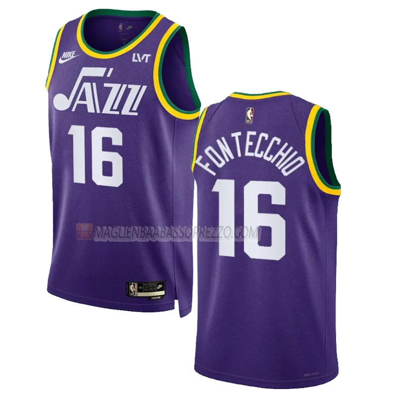 maglia simone fontecchio utah jazz di 16 uomo classic edition 2023-24 viola