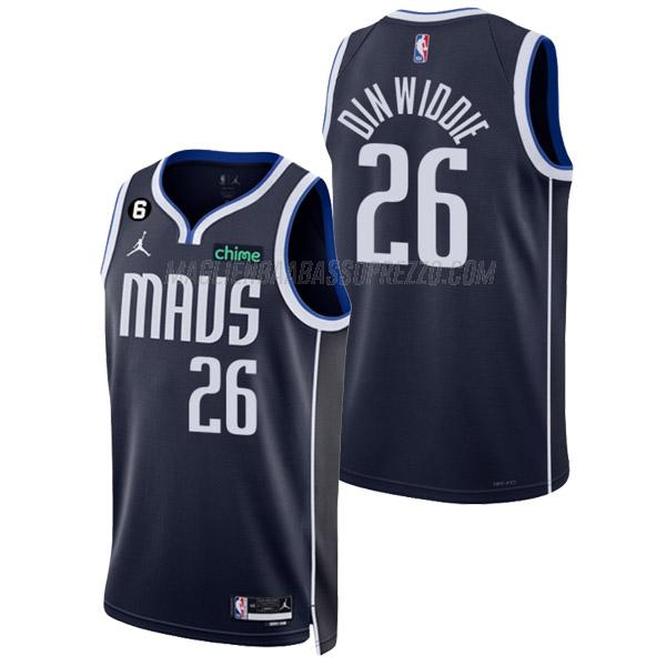 maglia spencer dinwiddie dallas mavericks di 26 uomo statement edition 2023 blu navy