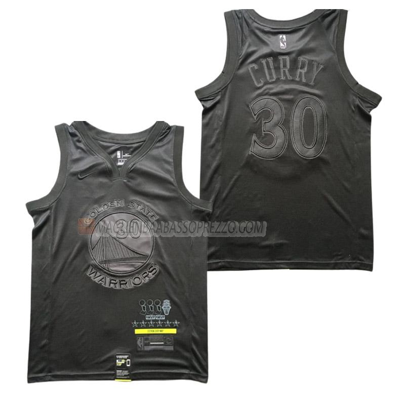 maglia stephen curry golden state warriors di 30 uomo retro nero