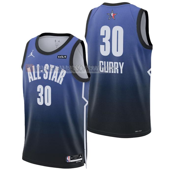 maglia stephen curry nba all-star di 30 uomo 2023 blu