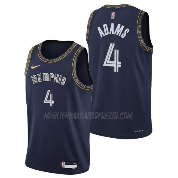 maglia steven adams memphis grizzlies di 4 uomo city edition 2022 blu navy