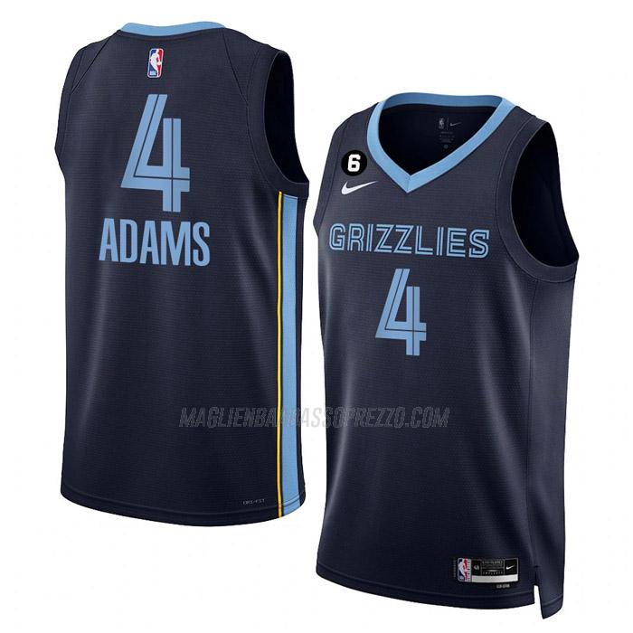 maglia steven adams memphis grizzlies di 4 uomo icon edition 2023 blu navy