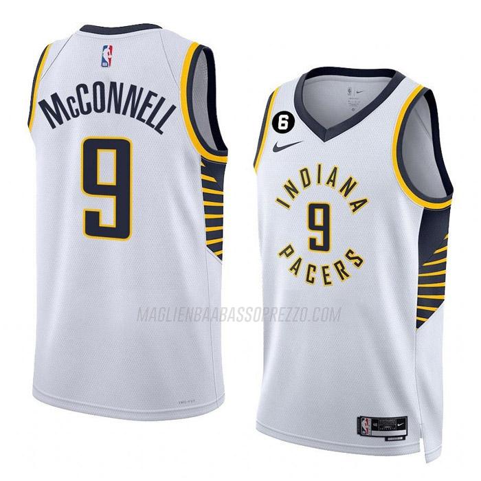 maglia t.j. mcconnell indiana pacers di 9 uomo association edition 2023 bianco