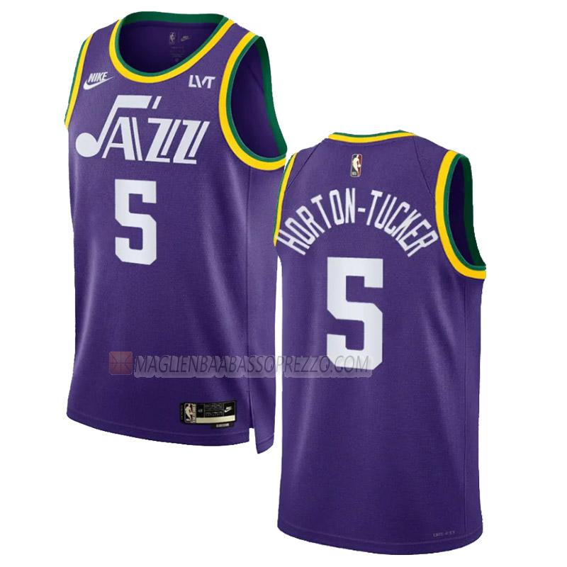 maglia talen horton-tucker utah jazz di 5 uomo classic edition 2023-24 viola