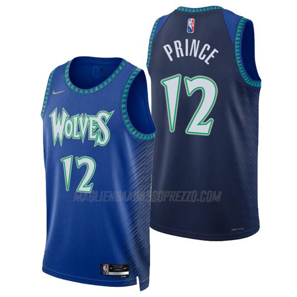 maglia taurean prince minnesota timberwolves di 12 uomo city edition 2022 blu