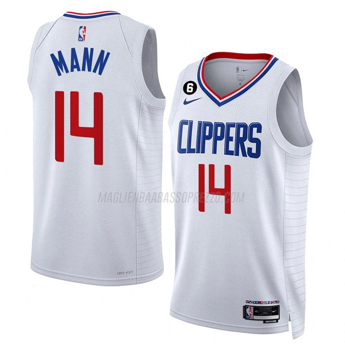 maglia terance mann los angeles clippers di 14 uomo association edition 2023 bianco