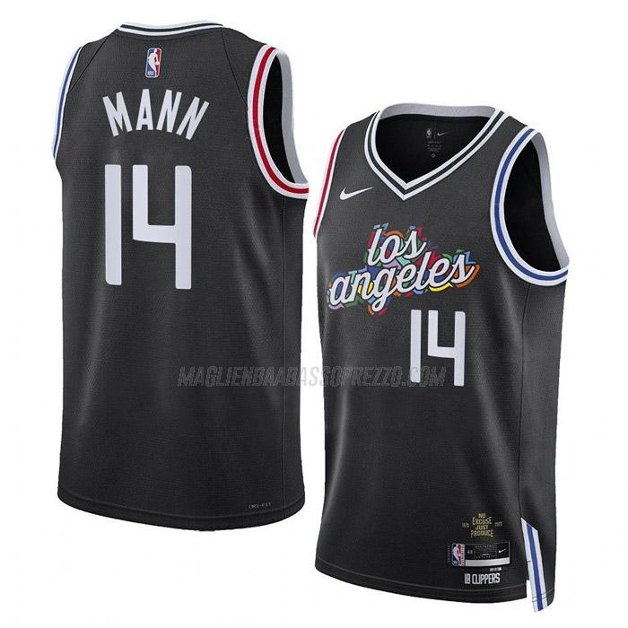 maglia terance mann los angeles clippers di 14 uomo city edition 2023 nero