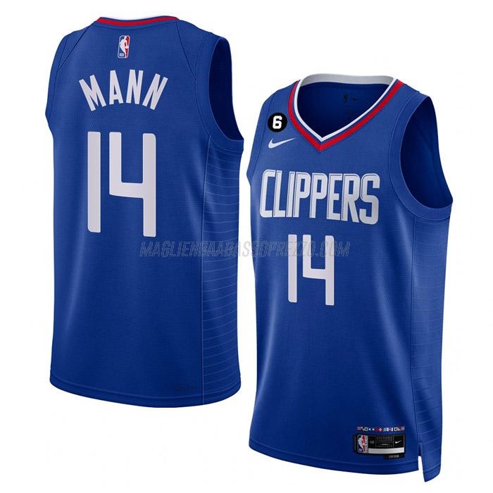 maglia terance mann los angeles clippers di 14 uomo icon edition 2023 blu