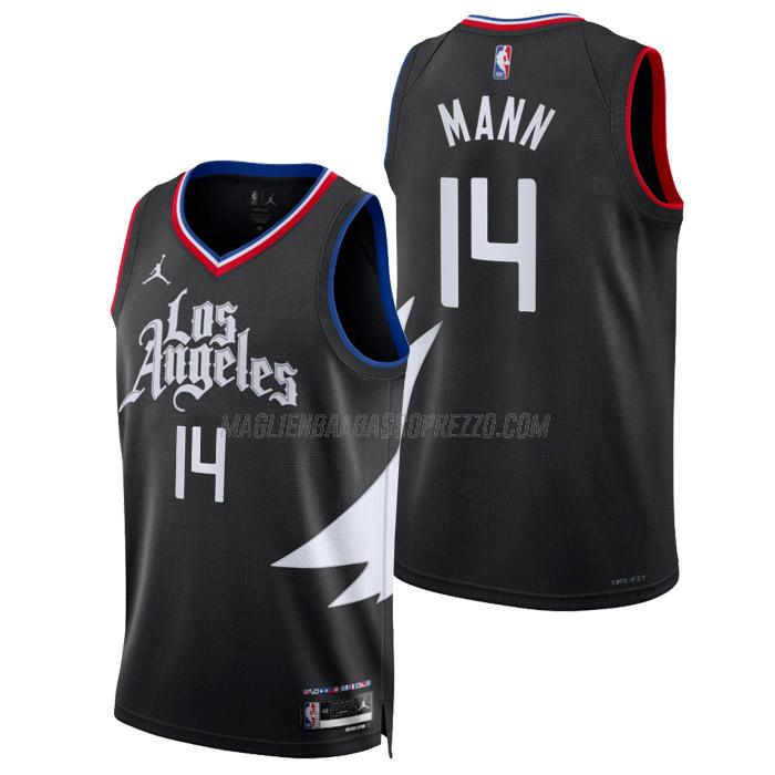 maglia terance mann los angeles clippers di 14 uomo statement edition 2023 nero