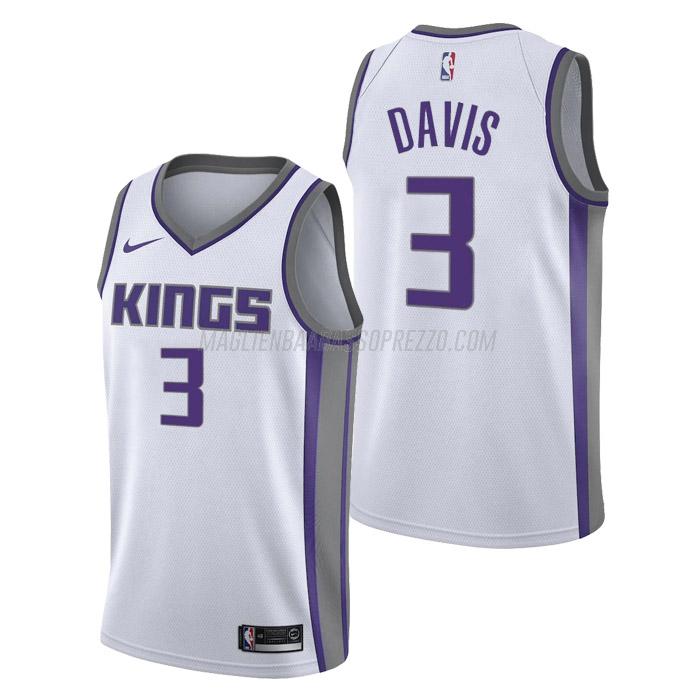 maglia terence davis sacramento kings di 3 uomo association edition 2023 bianco