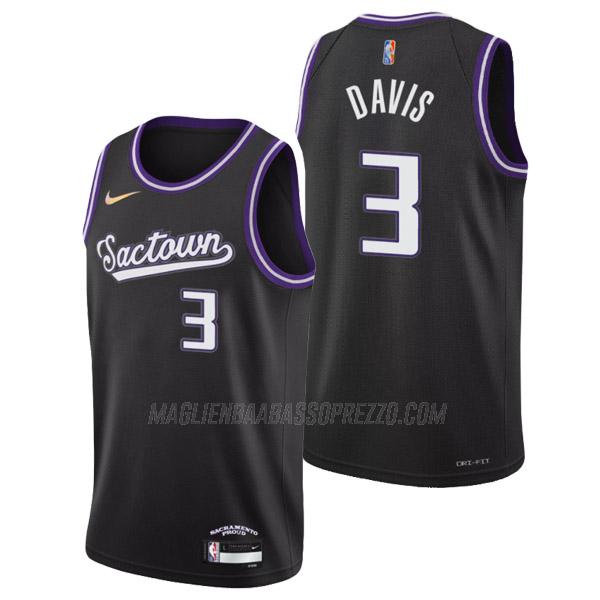 maglia terence davis sacramento kings di 3 uomo city edition 2022 nero