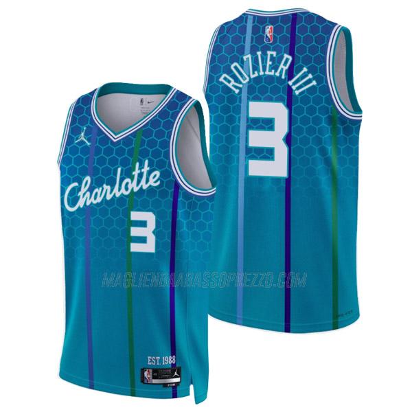 maglia terry rozier charlotte hornets di 3 uomo city edition 2022 verde