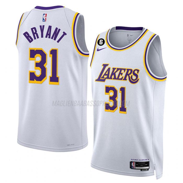 maglia thomas bryant los angeles lakers di 31 uomo association edition 2023 bianco