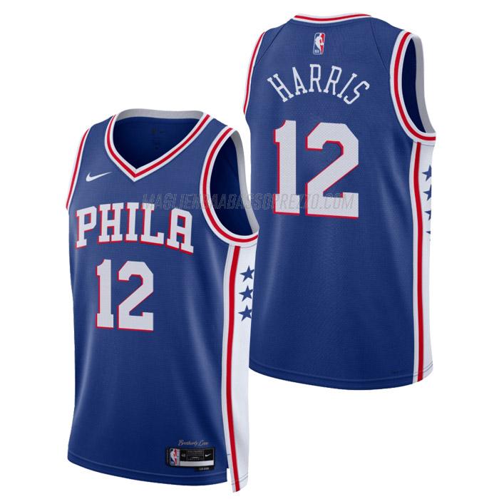 maglia tobias harris philadelphia 76ers di 12 uomo icon edition 2023 blu