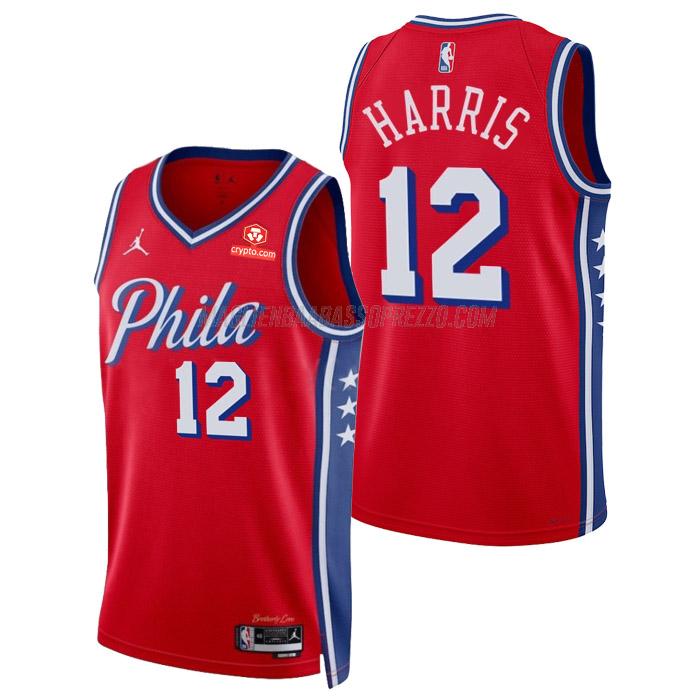 maglia tobias harris philadelphia 76ers di 12 uomo statement edition 2023 rosso