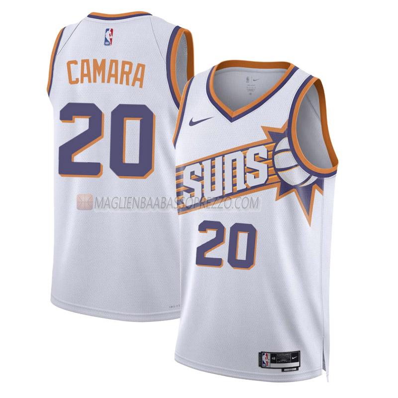 maglia toumani camara phoenix suns di 20 uomo association edition 2023-24 bianco