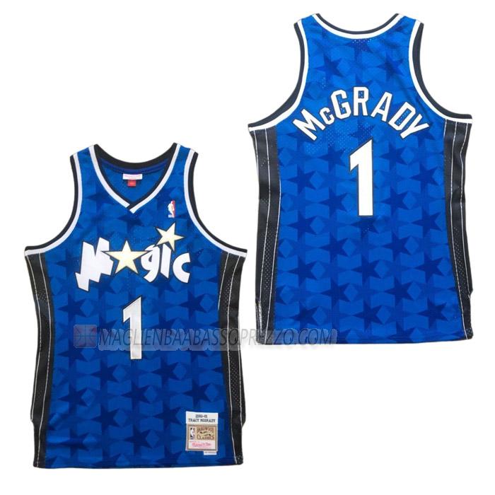 maglia tracy mcgrady orlando magic di 1 uomo star blu