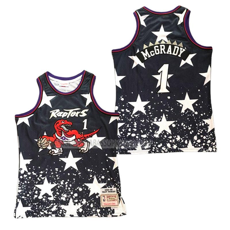 maglia tracy mcgrady toronto raptors di 1 uomo star blu navy