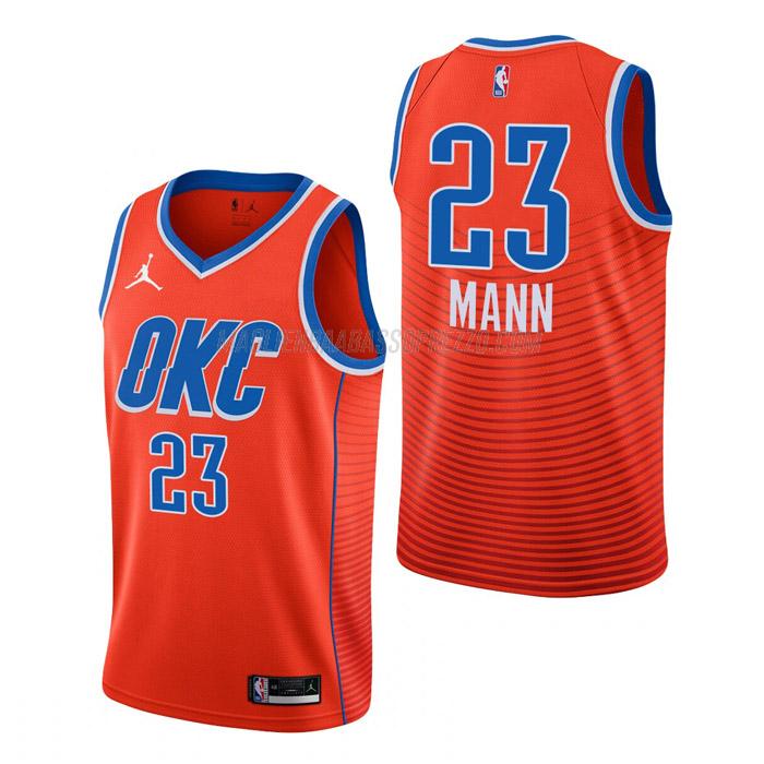 maglia tre mann oklahoma city thunder di 23 uomo statement edition 2023 arancia