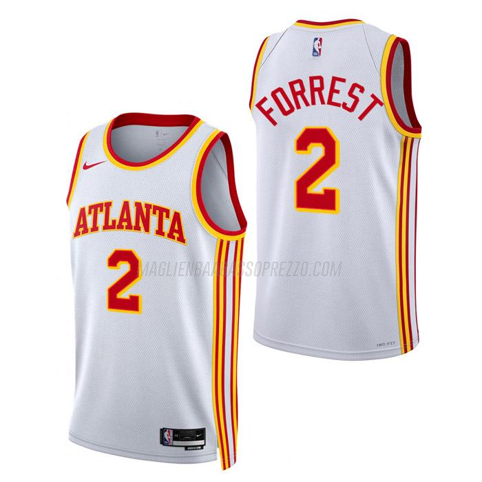 maglia trent forrest atlanta hawks di 2 uomo association edition 2023 bianco