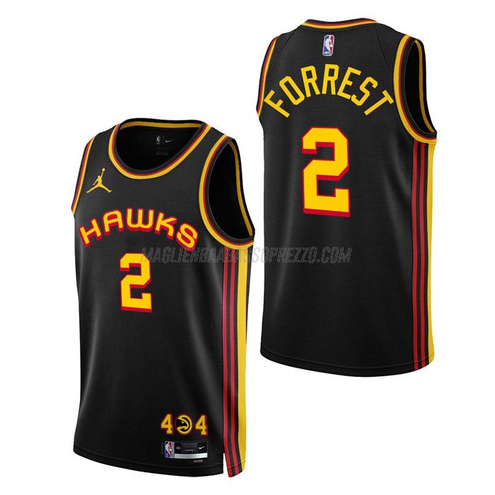 maglia trent forrest atlanta hawks di 2 uomo statement edition 2023 nero