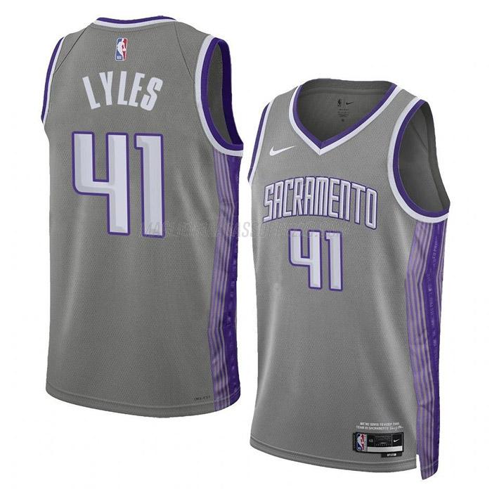 maglia trey lyles sacramento kings di 41 uomo city edition 2023 grigio