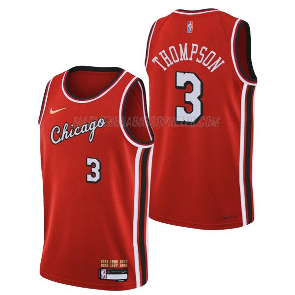 maglia tristan thompson chicago bulls di 3 uomo city edition 2022 rosso