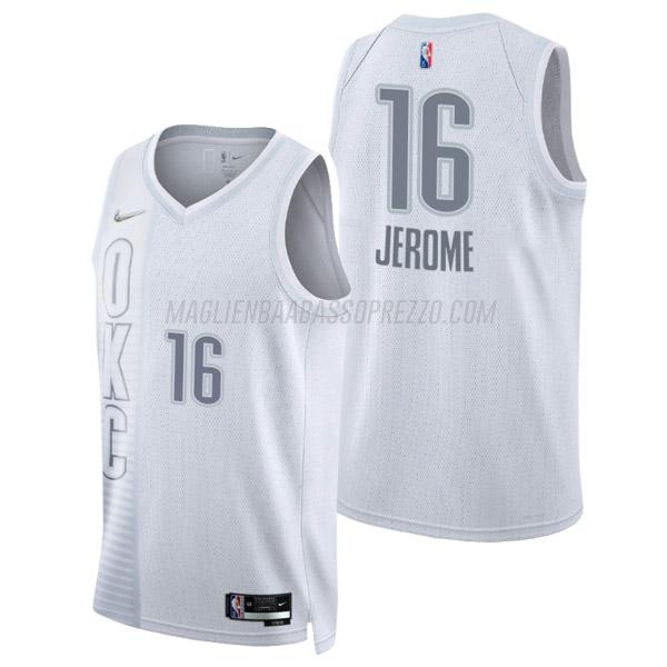 maglia ty jerome oklahoma city thunder di 16 uomo city edition 2022 bianco