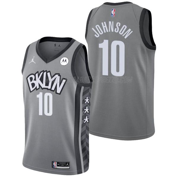 maglia tyler johnson brooklyn nets di 10 uomo statement edition 2022 grigio