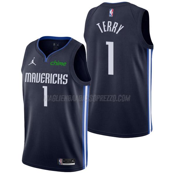 maglia tyrell terry dallas mavericks di 1 uomo statement edition 2022 blu navy