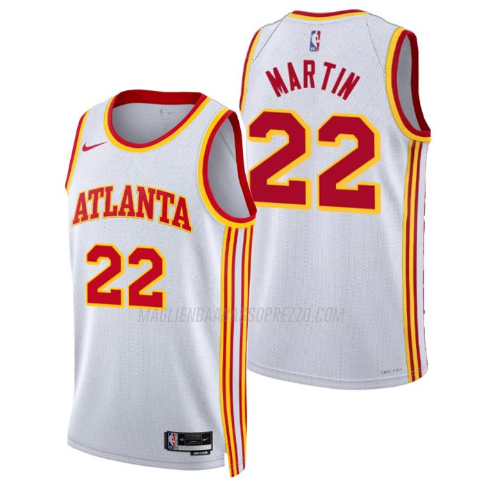 maglia tyrese martin atlanta hawks di 22 uomo association edition 2023 bianco