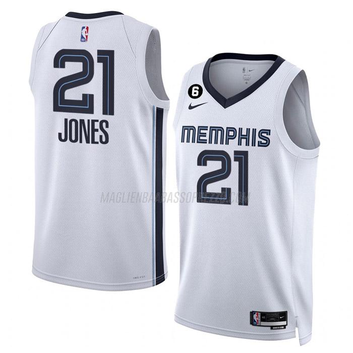 maglia tyus jones memphis grizzlies di 21 uomo association edition 2023 bianco