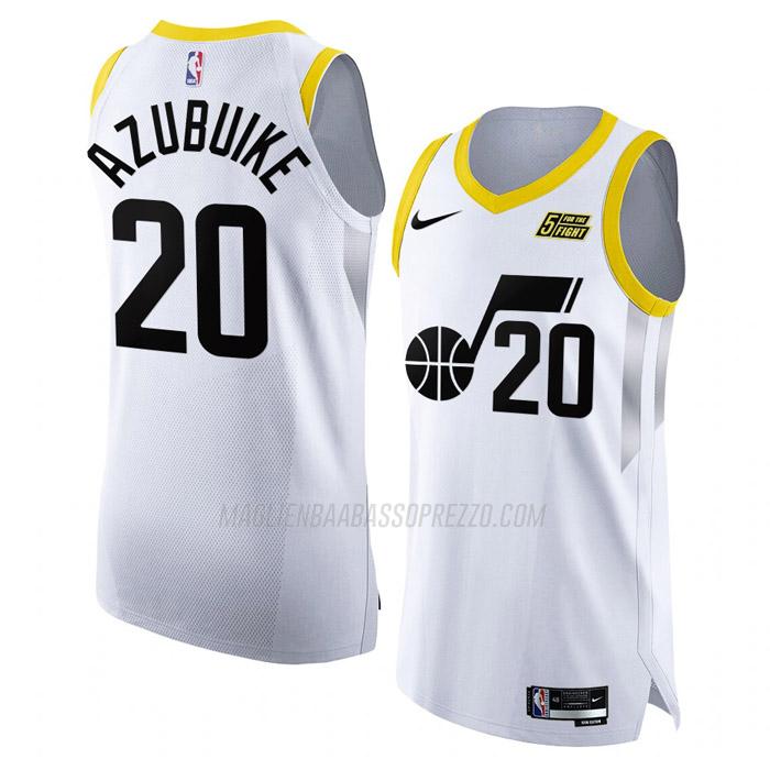 maglia udoka azubuike utah jazz di 20 uomo association edition 2023 bianco