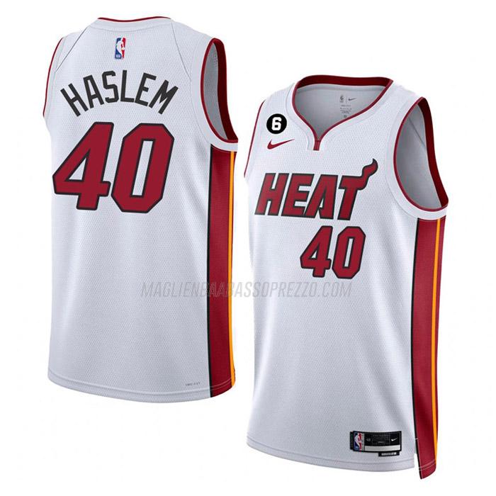 maglia udonis haslem miami heat di 40 uomo association edition 2023 bianco