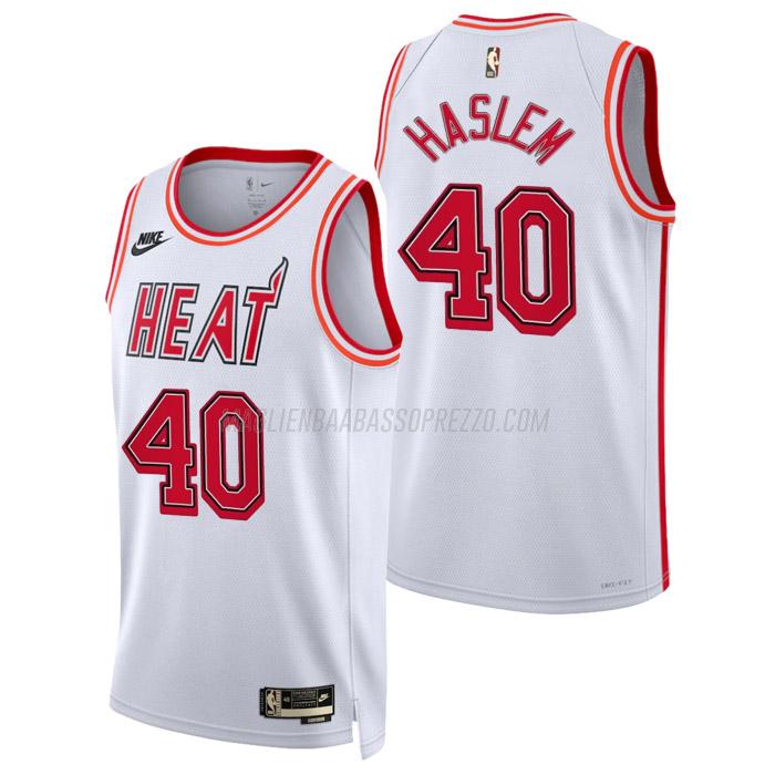 maglia udonis haslem miami heat di 40 uomo classic edition 2023 bianco