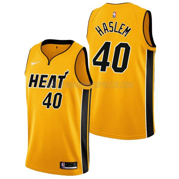 maglia udonis haslem miami heat di 40 uomo earned edition 2022 giallo