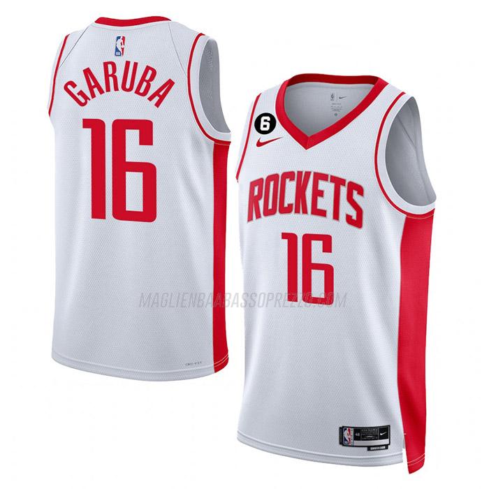 maglia usman garuba houston rockets di 16 uomo association edition 2023 bianco