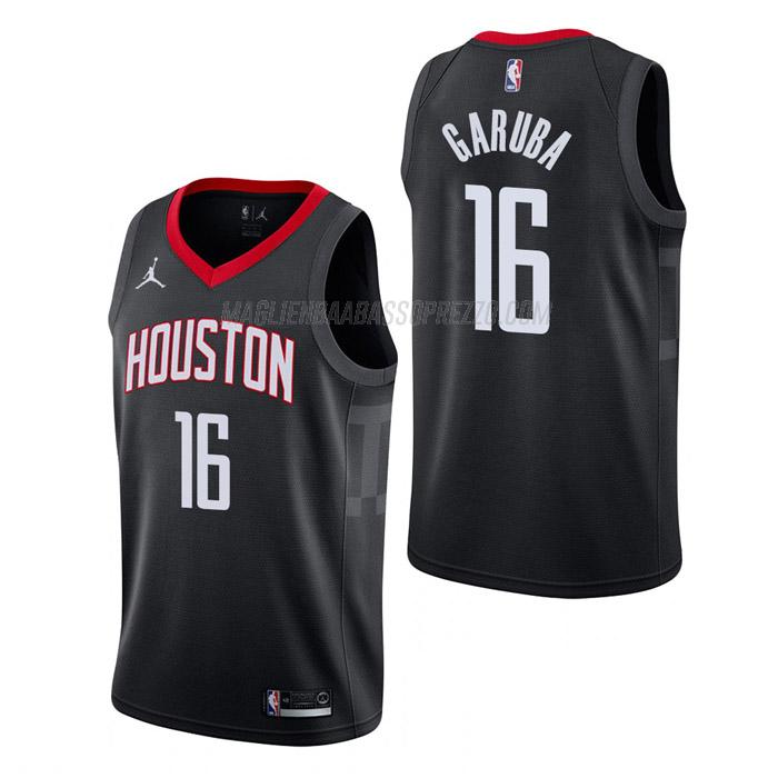 maglia usman garuba houston rockets di 16 uomo statement edition 2023 nero