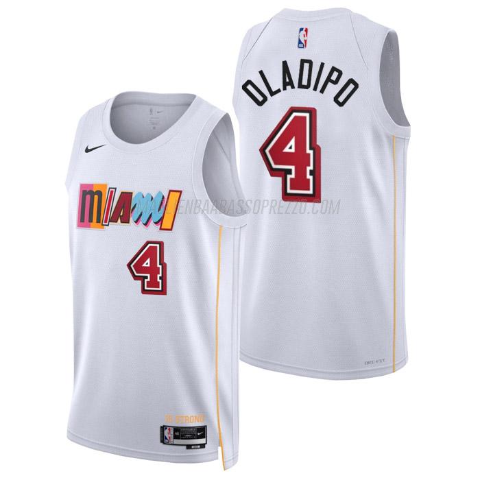 maglia victor oladipo miami heat di 4 uomo city edition 2023 bianco