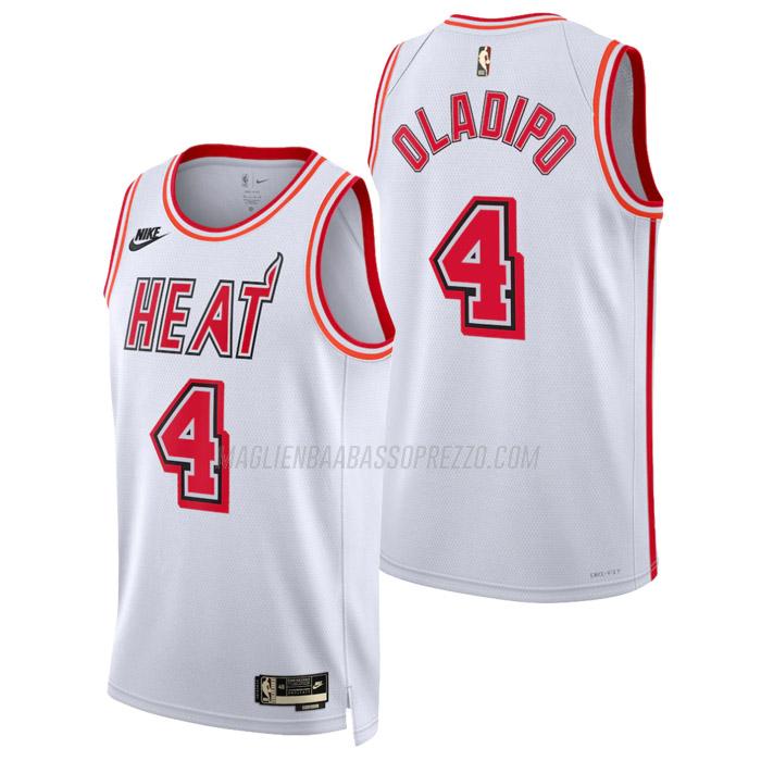 maglia victor oladipo miami heat di 4 uomo classic edition 2023 bianco