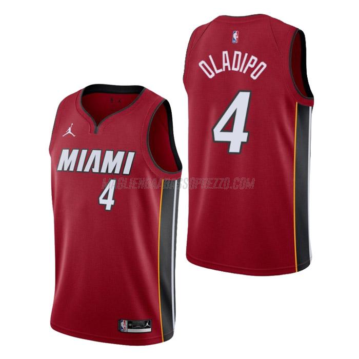 maglia victor oladipo miami heat di 4 uomo statement edition 2023 rosso