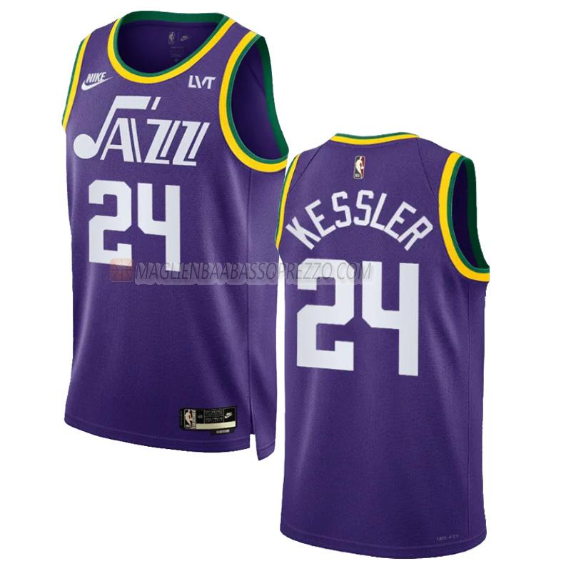 maglia walker kessler utah jazz di 24 uomo classic edition 2023-24 viola