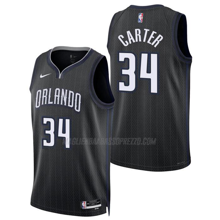 maglia wendell carter orlando magic di 34 uomo city edition 2023 nero