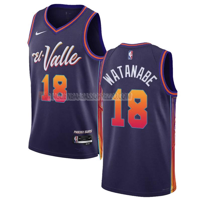 maglia yuta watanabe phoenix suns di 18 uomo city edition 2023-24 viola