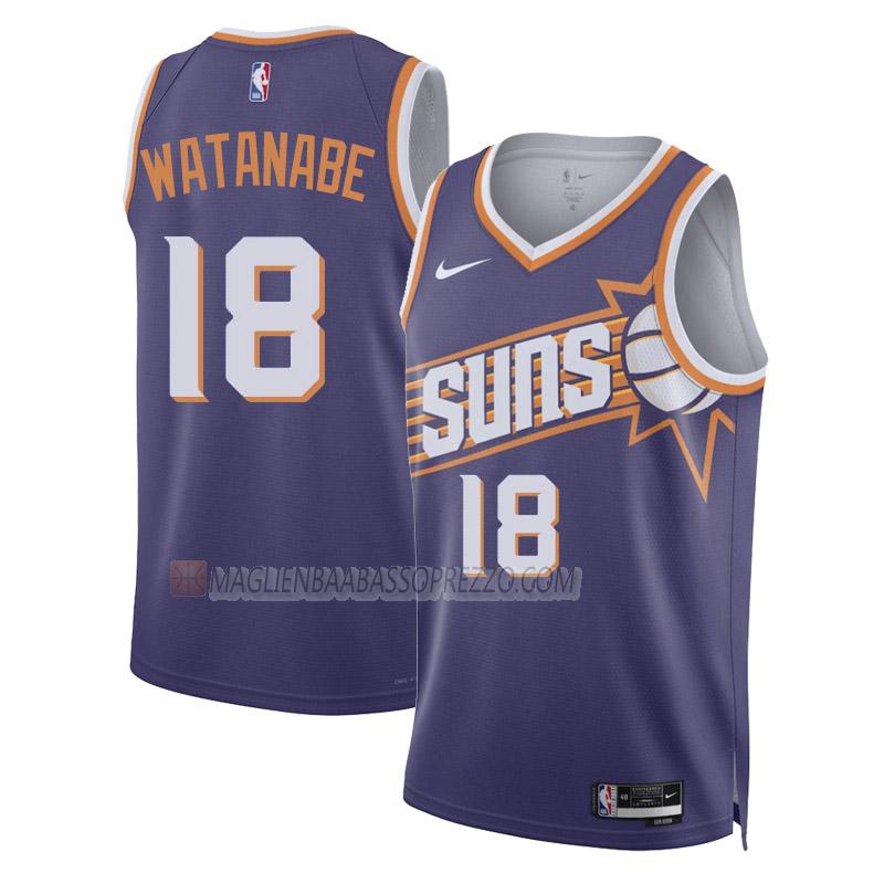 maglia yuta watanabe phoenix suns di 18 uomo icon edition 2023-24 viola